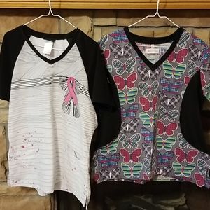 2 large Cherokee scrub tops